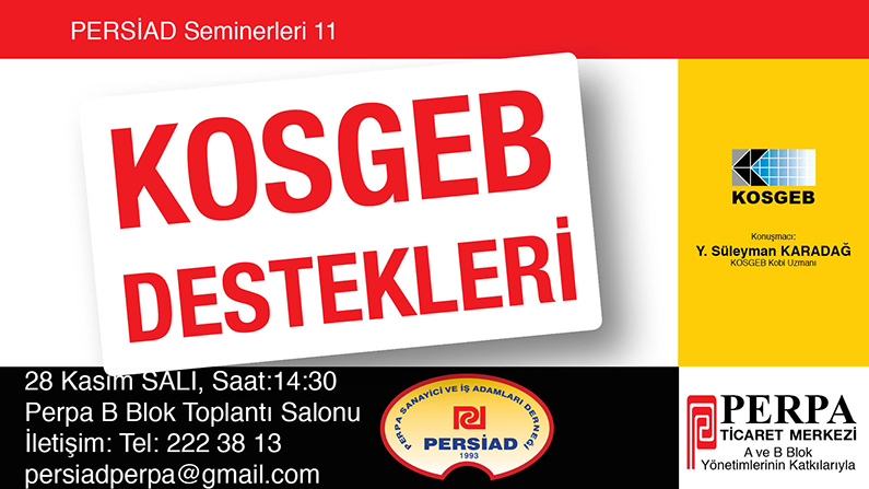 Kosgeb Destekleri Semineri Perpada